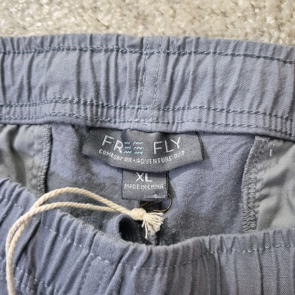 Free Fly Stretch Canvas Shorts Mens XL Gray 7 Inch Drawstring Bamboo Beach Skate - Picture 3 of 8